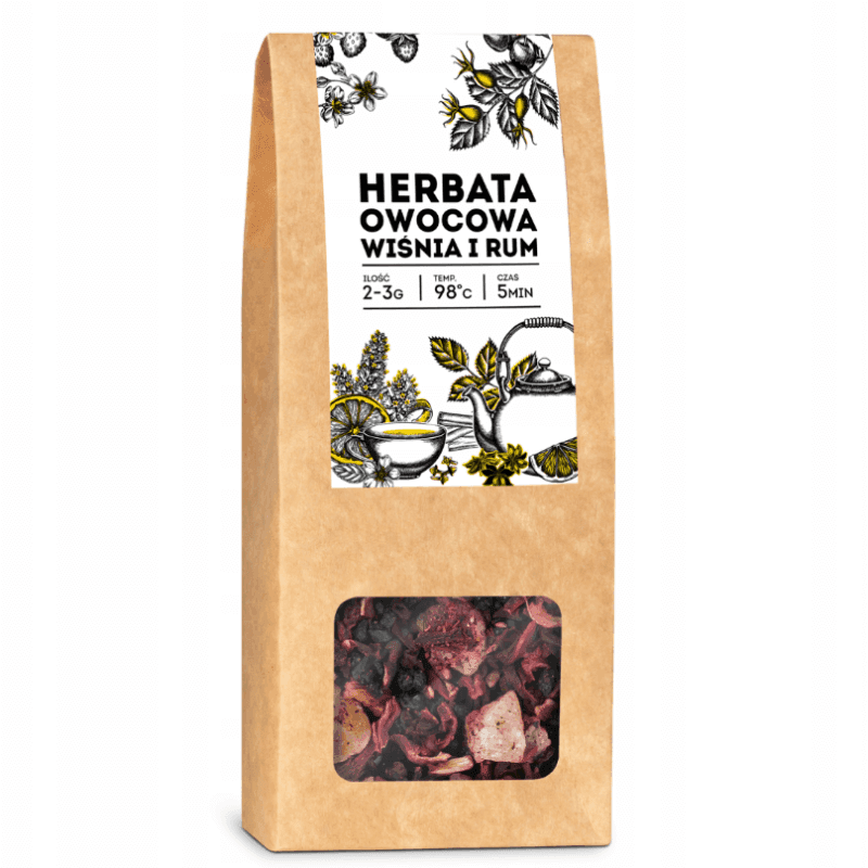 JEDWABNY SZLAK Herbata owocowa Wiśnia i Rum 100 g