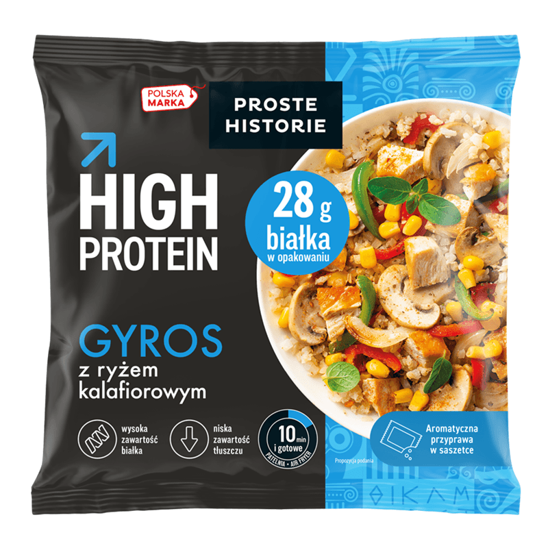 PROSTE HISTORIE Gyros z ryżem kalafiorowym High Protein mrożony 400 g
