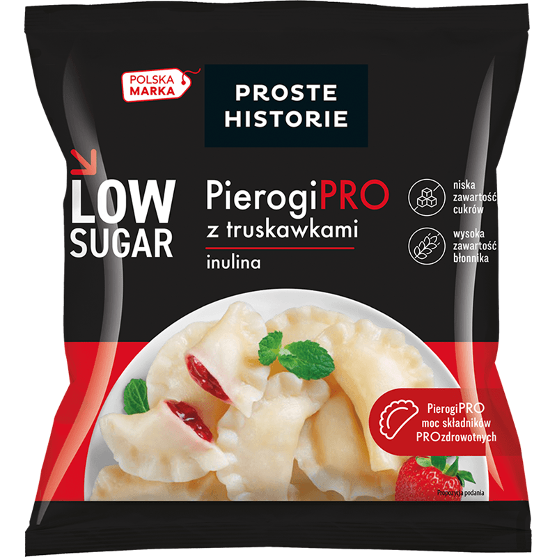 PROSTE HISTORIE PierogiPRO z truskawkami Low Sugar mrożone 400 g