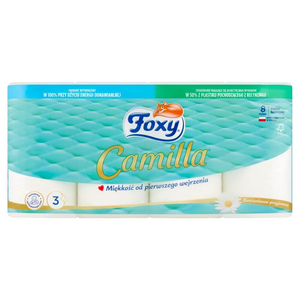 FOXY CAMILLA Papier toaletowy rumiankowy 8 rolek