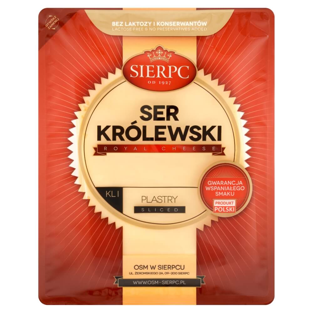 SIERPC Ser żółty Królewski w plastrach 150 g
