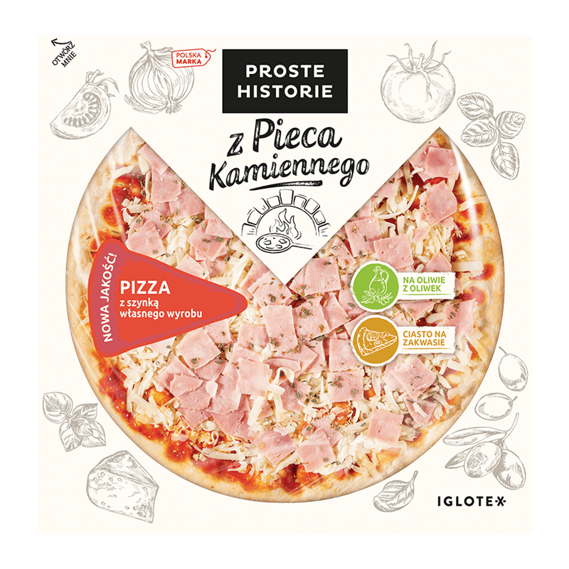 PROSTE HISTORIE Pizza z szynką 390 g