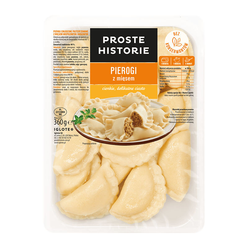 PROSTE HISTORIE Pierogi z mięsem 360 g