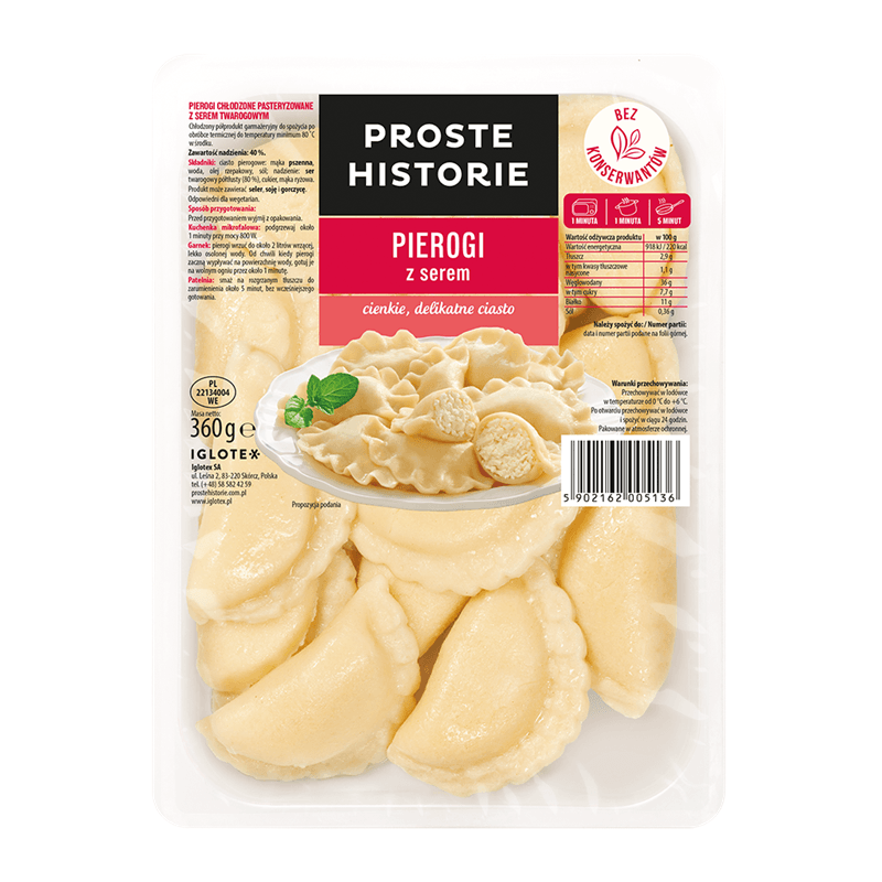 PROSTE HISTORIE Pierogi z serem 360 g