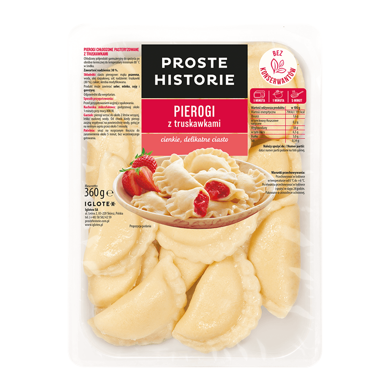 PROSTE HISTORIE Pierogi z truskawkami 360 g