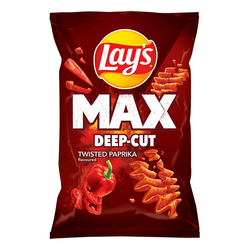 LAY'S MAX DEEP-CUT Chipsy ziemniaczane o smaku papryki 120 g