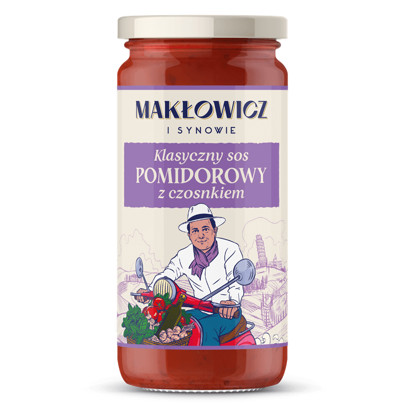 MAKŁOWICZ I SYNOWIE Klasyczny sos pomidorowy z czosnkiem 400 g
