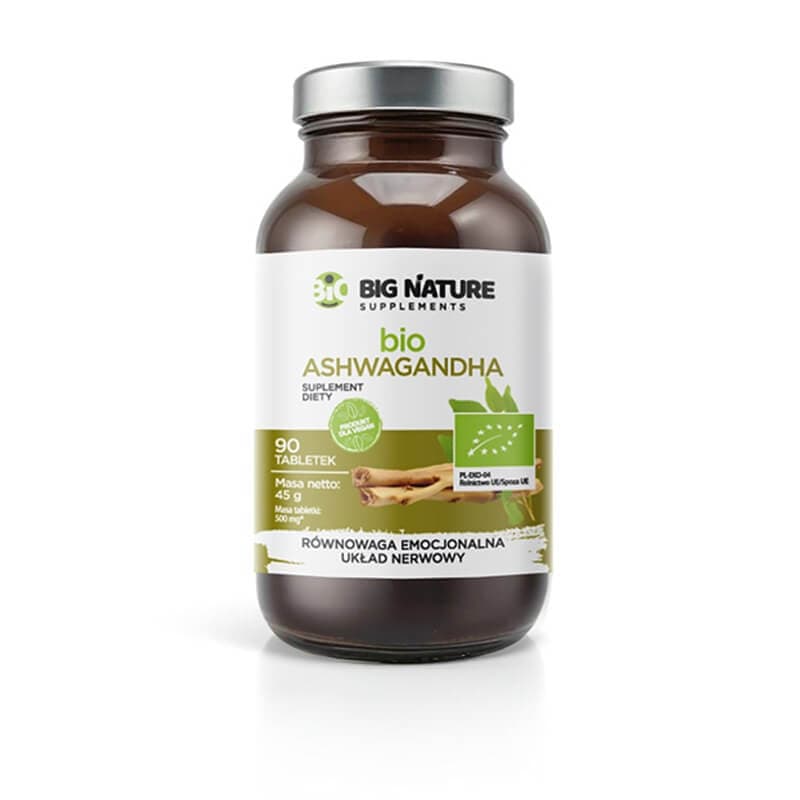 BIG NATURE Suplement diety Ashwagandha BIO 90 szt.
