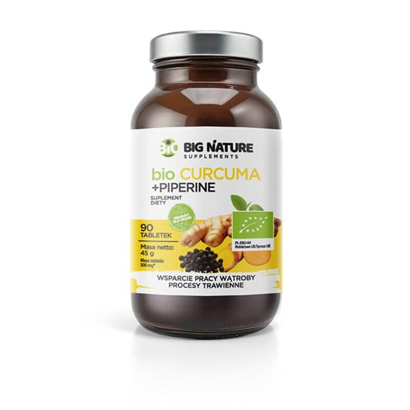 BIG NATURE Suplement diety Curcuma + Piperine BIO 90 szt.