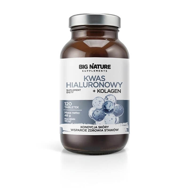 BIG NATURE Suplement diety Kwas hialuronowy + Kolagen 120 szt.