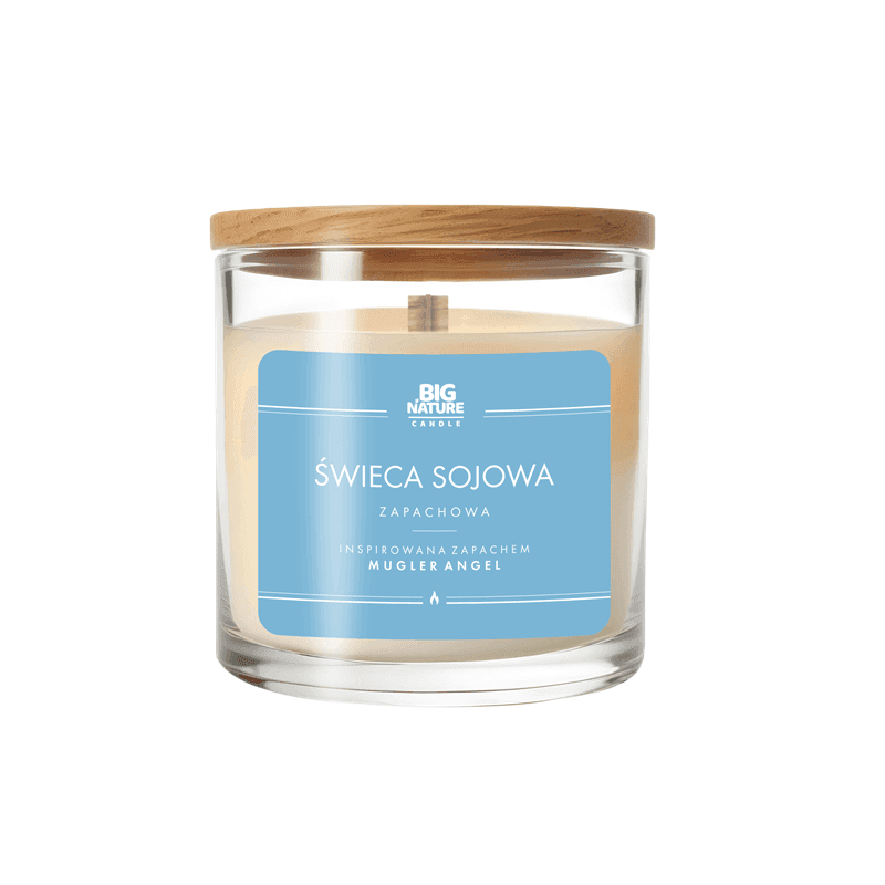 BIG NATURE Świeca sojowa o zapachu insprowanym Mugler Angel 155 g 1 szt.