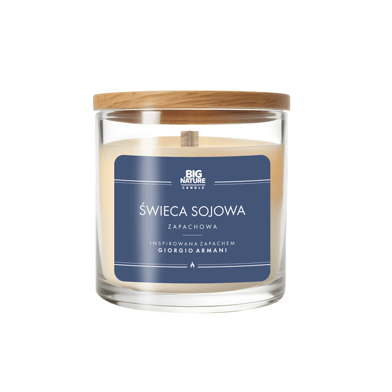 BIG NATURE Świeca sojowa o zapachu insprowanym Giorgio Armani Si 155 g 1 szt.