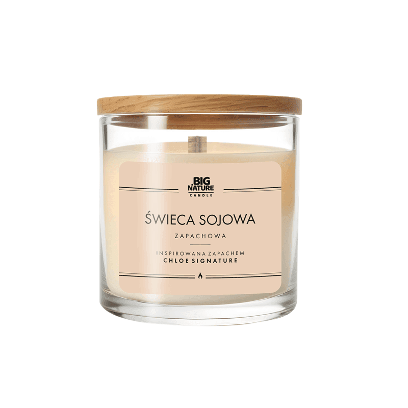 BIG NATURE Świeca sojowa o zapachu insprowanym Chloe Signature 155 g 1 szt.