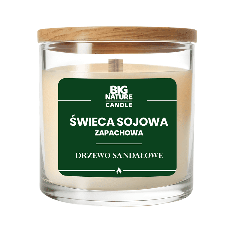 BIG NATURE Świeca sojowa o zapachu Drzewo sandałowe 155 g 1 szt.