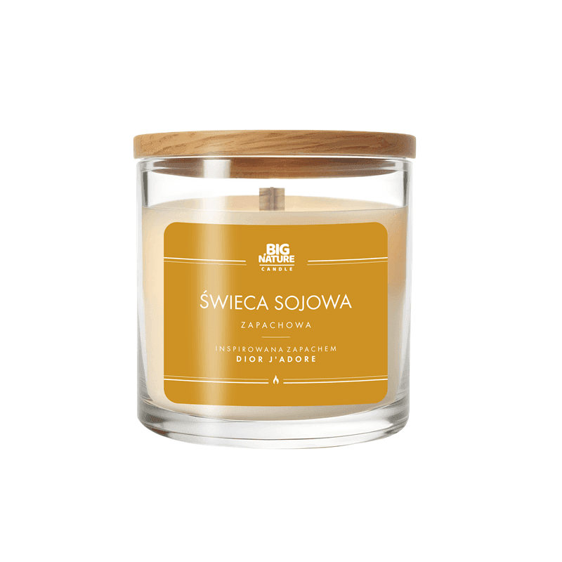 BIG NATURE Świeca sojowa o zapachu insprowanym Dior J'adore 155 g 1 szt.