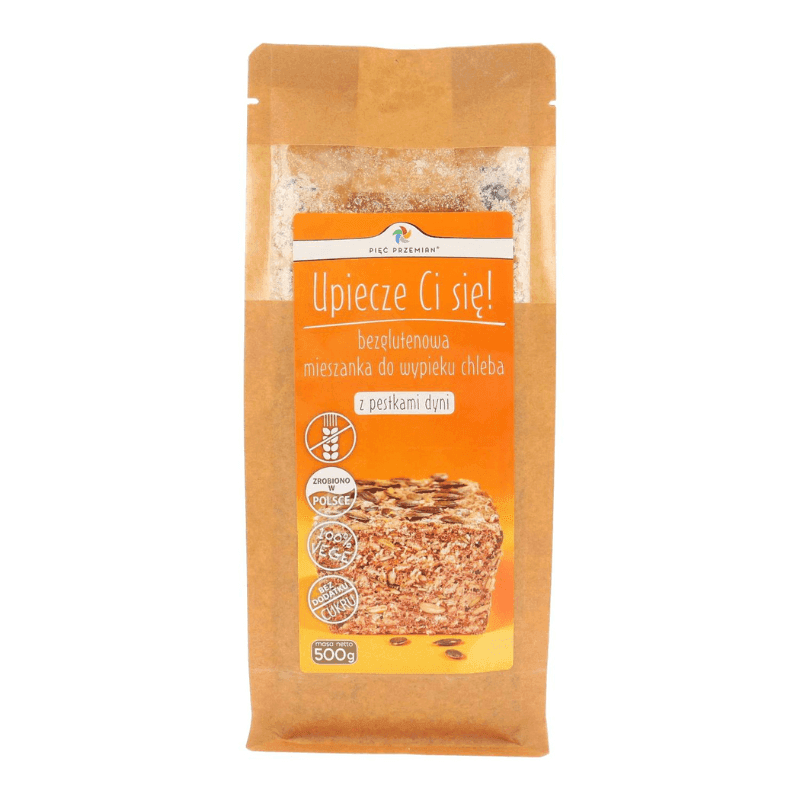 PIĘĆ PRZEMIAN Mieszanka chleba bezglutenowego z pestkami dyni 500 g
