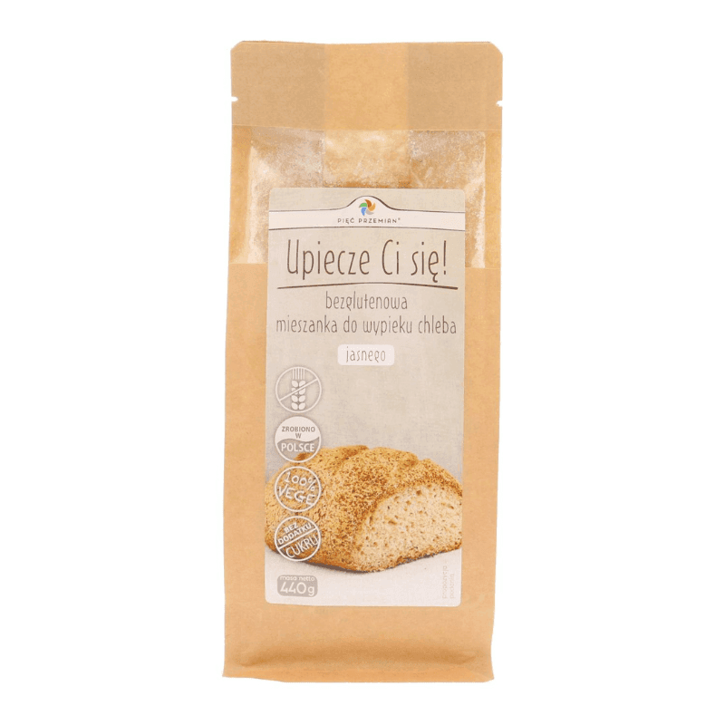 PIĘĆ PRZEMIAN Mieszanka chleba bezglutenowego jasnego 440 g