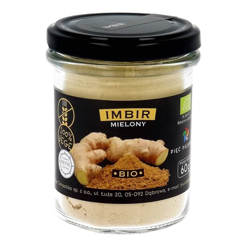 PIĘĆ PRZEMIAN Imbir mielony bezglutenowy BIO 60 g