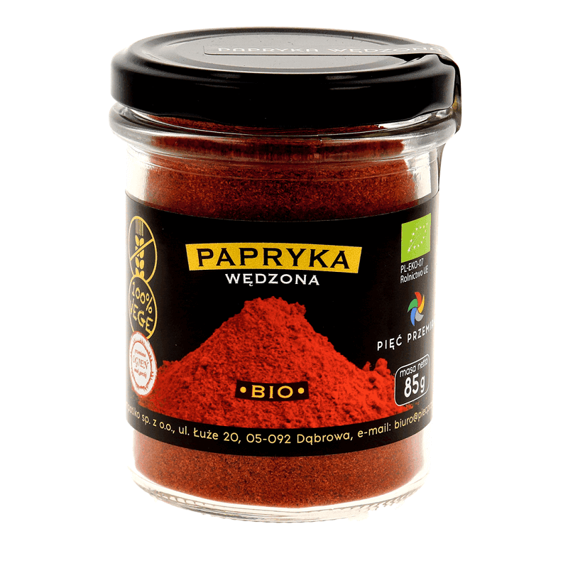 PIĘĆ PRZEMIAN Papryka wędzona bezglutenowa BIO 85 g