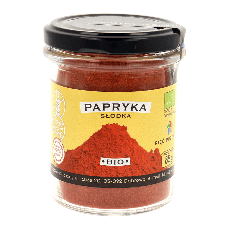 PIĘĆ PRZEMIAN Papryka słodka mielona bezglutenowa BIO 85 g