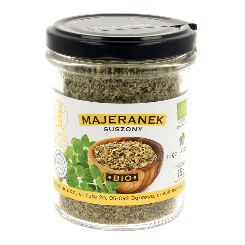 PIĘĆ PRZEMIAN Majeranek suszony bezglutenowy BIO 15 g