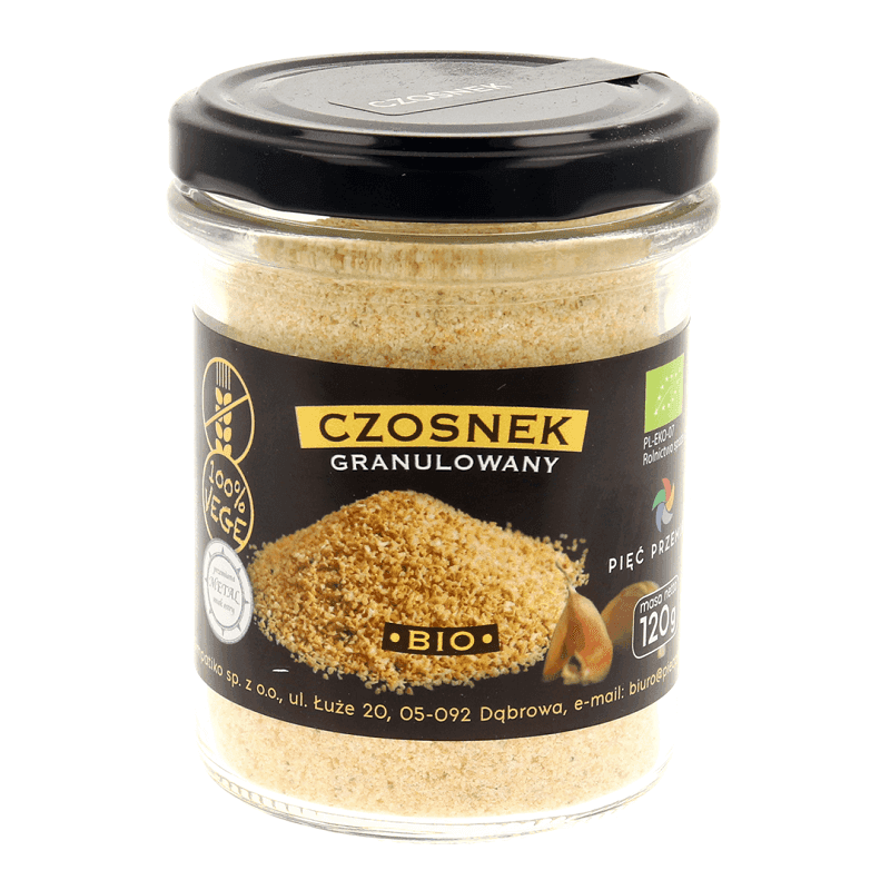 PIĘĆ PRZEMIAN Czosnek granulowany bezglutenowy BIO 120 g