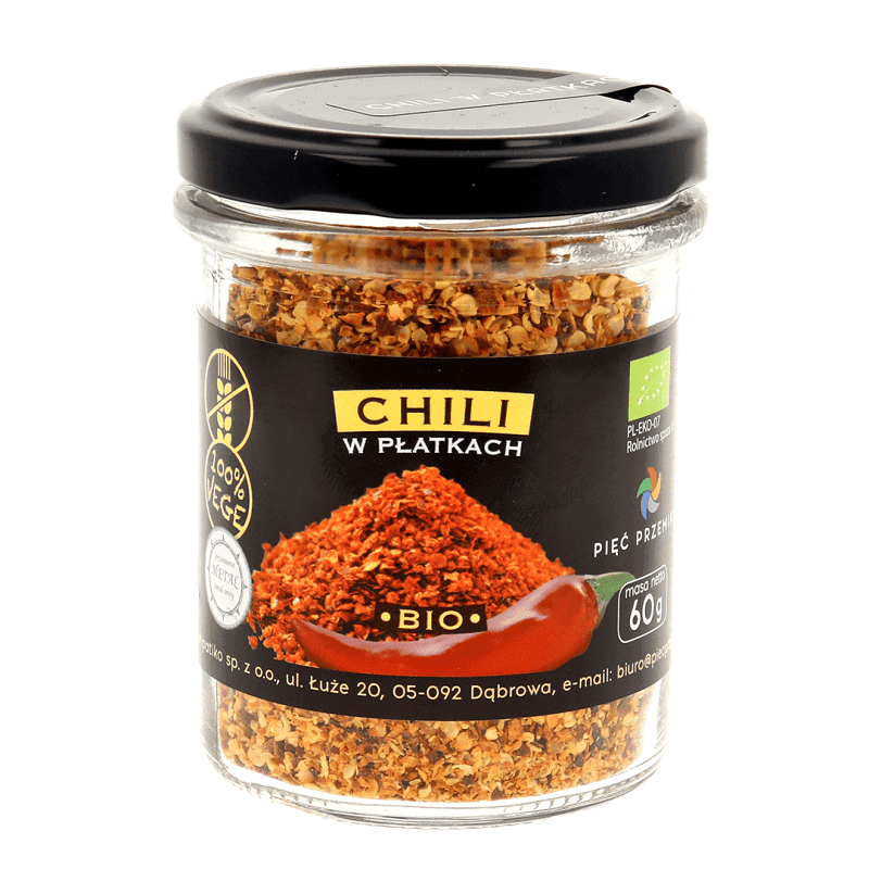 PIĘĆ PRZEMIAN Chili płatki bezglutenowe BIO 60 g