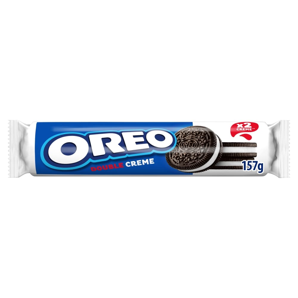OREO DOUBLE Ciastka kakaowe z nadzieniem o smaku waniliowym 157 g
