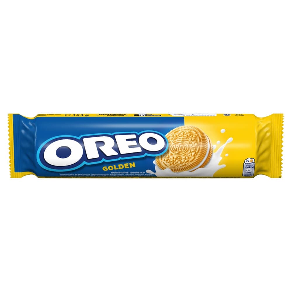OREO GOLDEN Ciastka z nadzieniem o smaku waniliowym 154 g