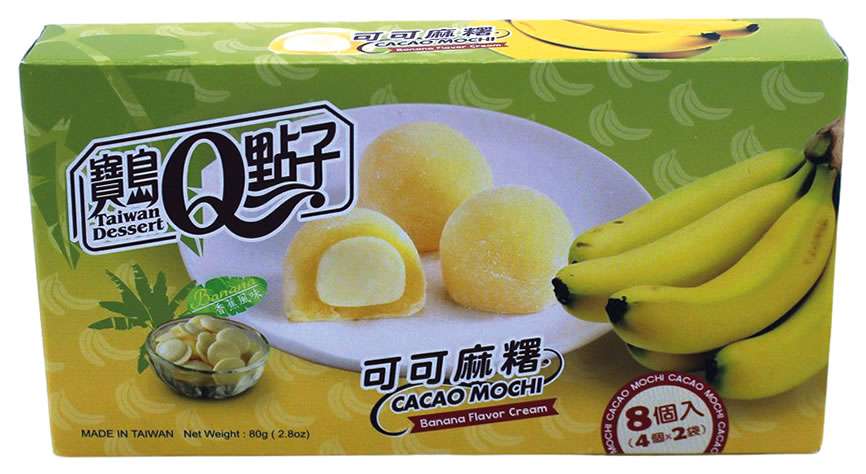 TAIWAN DESSERT Ciastka z ryżu kleistego Mico Mochi Banana 80 g