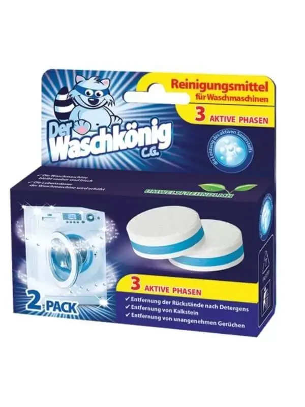 DER WASCHKONIG Tabletki do czyszczenia pralki 2 szt.