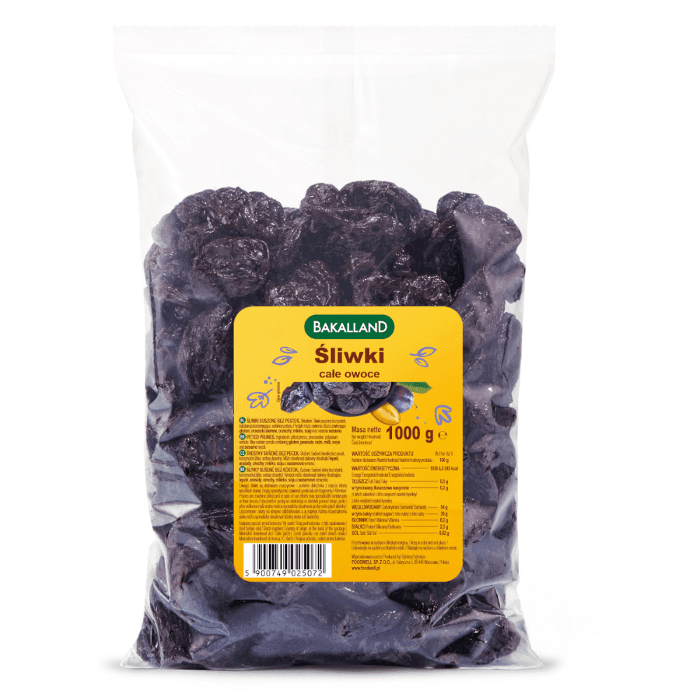 BAKALLAND Śliwki suszone 1000 g