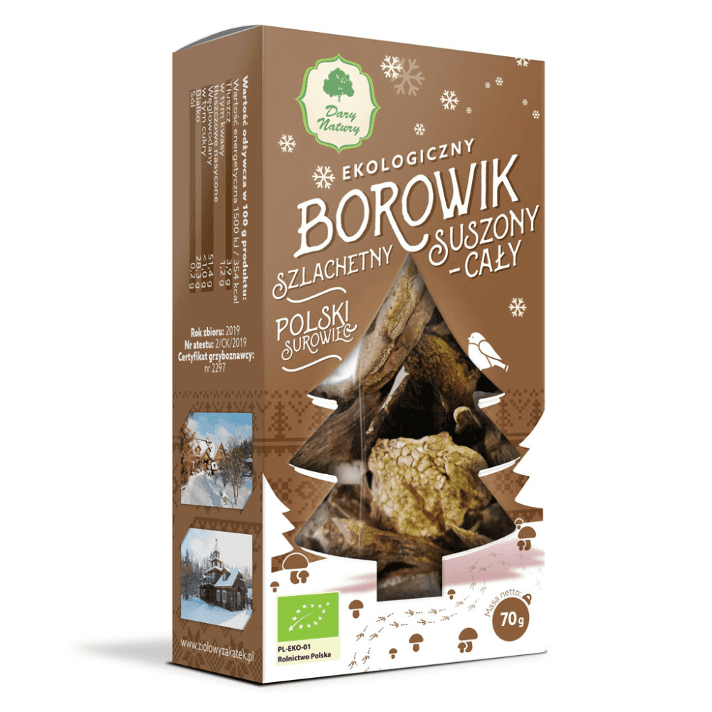 DARY NATURY Borowik szlachetny suszony cały BIO 70 g