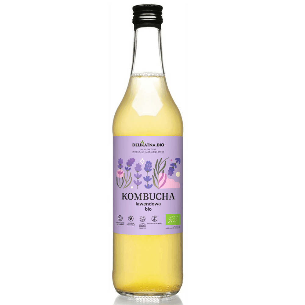 DELIKATNA Kombucha lawendowa BIO 500 ml