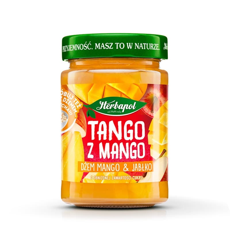 HERBAPOL TANGO Z MANGO Dżem jabłko-mango niskosłodzony 280 g