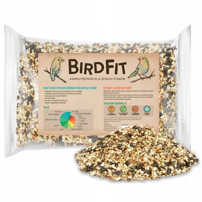 BIRDFIT Pokarm dla ptaków mieszanka ziaren 1000 g