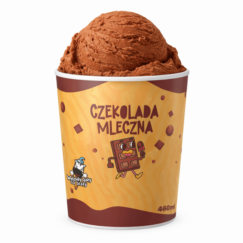 WIDZIAŁY GAŁY CO BRAŁY Lody czekolada mleczna w kubku 460 ml