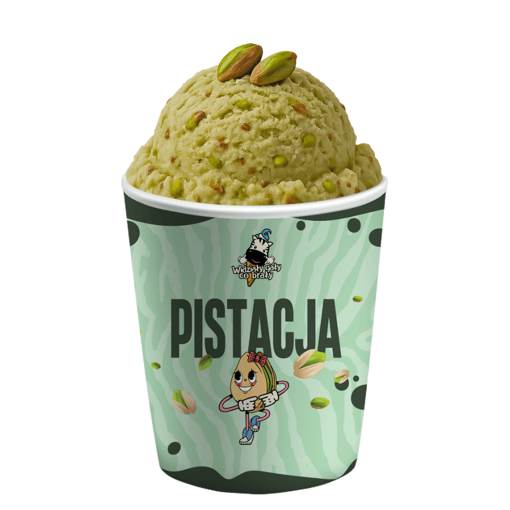 WIDZIAŁY GAŁY CO BRAŁY Lody pistacja w kubku 460 ml