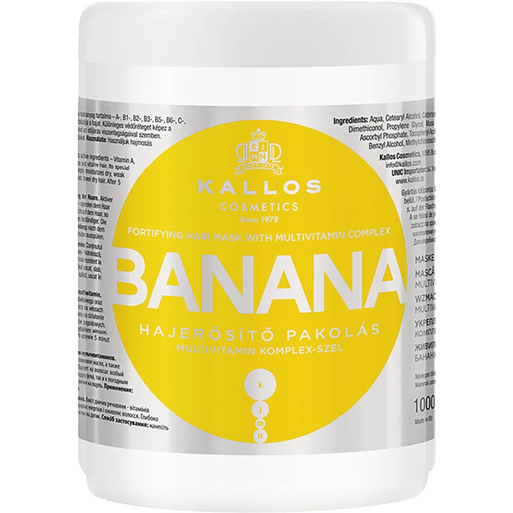 KALLOS Maska do włosów bananowa 1000 ml