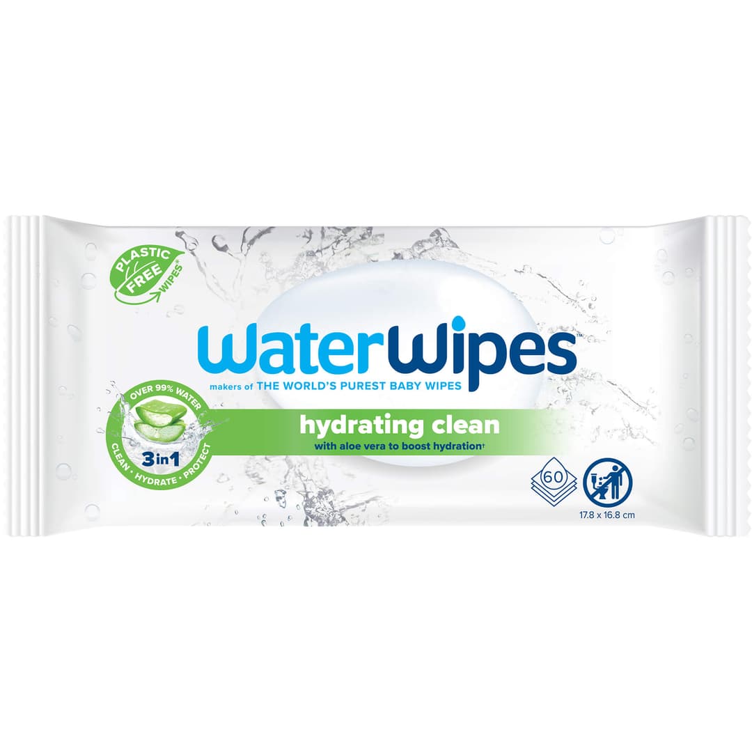 WATER WIPES Chusteczki nawilżane dla niemowląt z aloesem Hydrating Clean 60 szt.