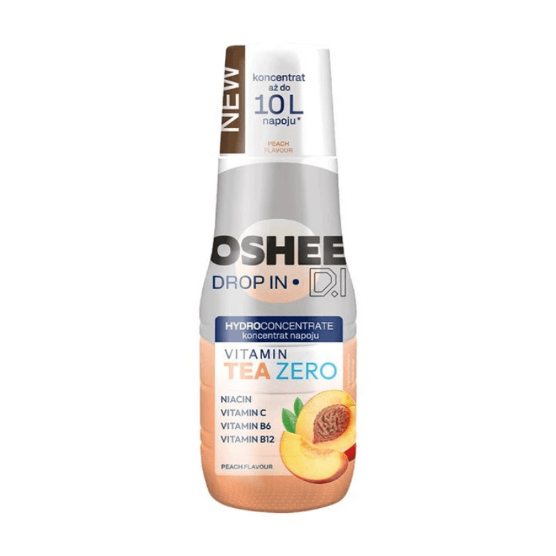 OSHEE DROP IN ZERO Koncentrat napoju o smaku herbaty brzoskwiniowej bez cukru 500 ml