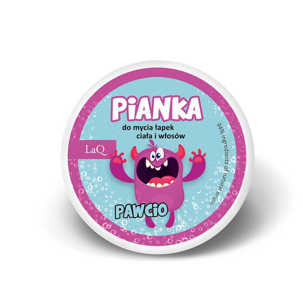 LAQ Pianka do mycia ciała i włosów dla dzieci Pawcio 20 g