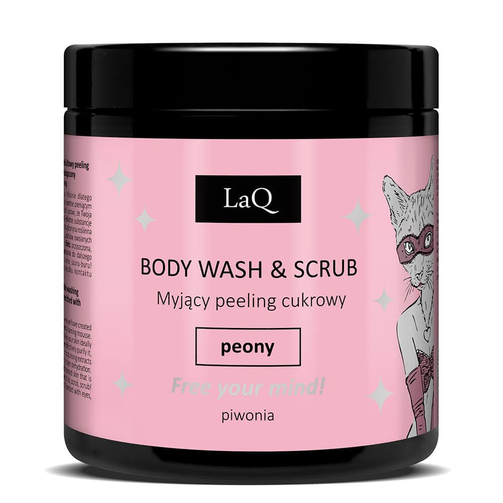 LAQ Peeling cukrowy o zapachu piwoni 220 g