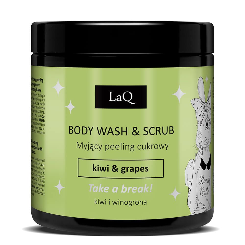 LAQ Peeling cukrowy o zapachu kiwi i winogrona 220 g