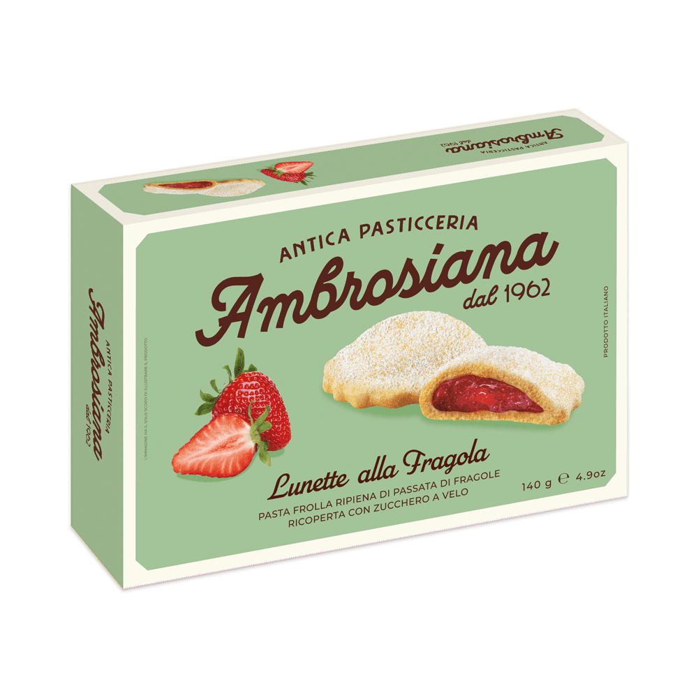 AMBROSIANA Ciastka z nadzieniem truskawkowym 140 g