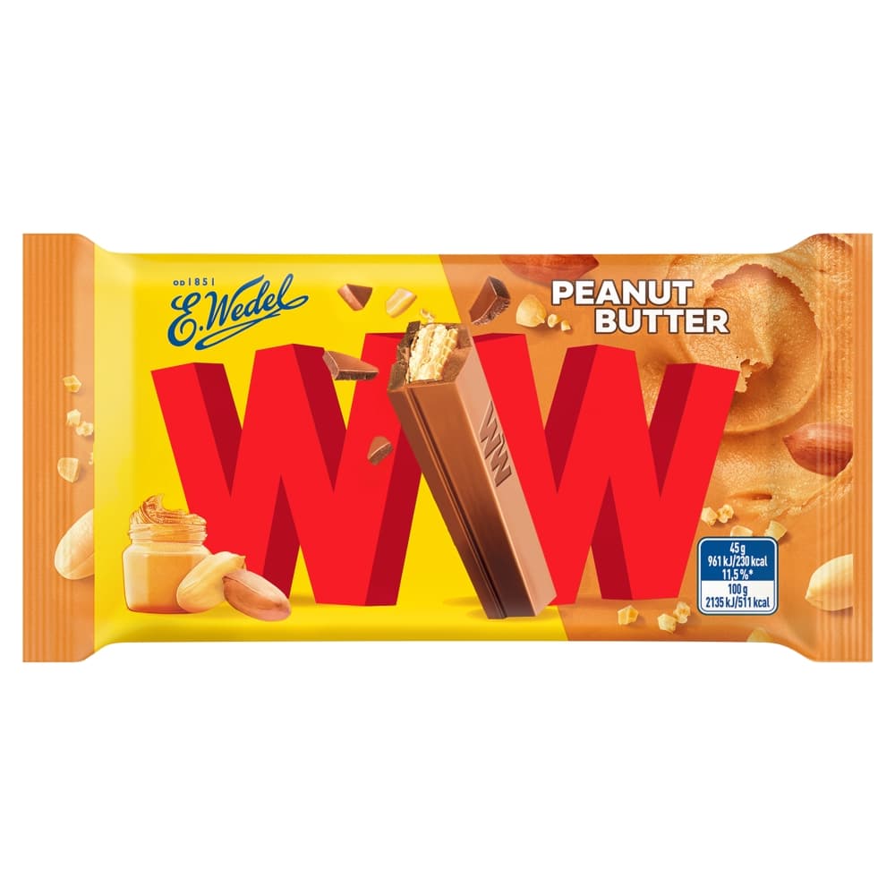 E. WEDEL WW Wafelek w mlecznej czekoladzie Peanut Butter 45 g
