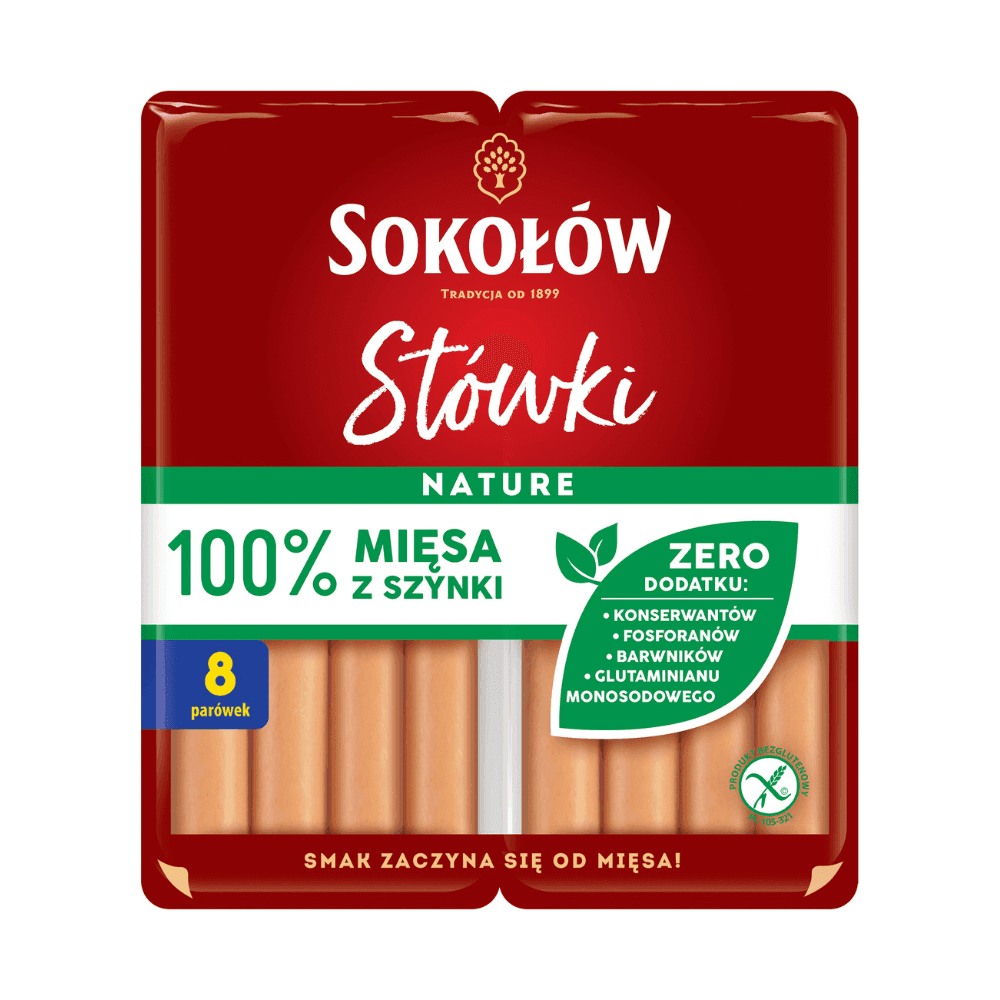 SOKOŁÓW Parówki stówki z szynki (2x80 g) 160 g