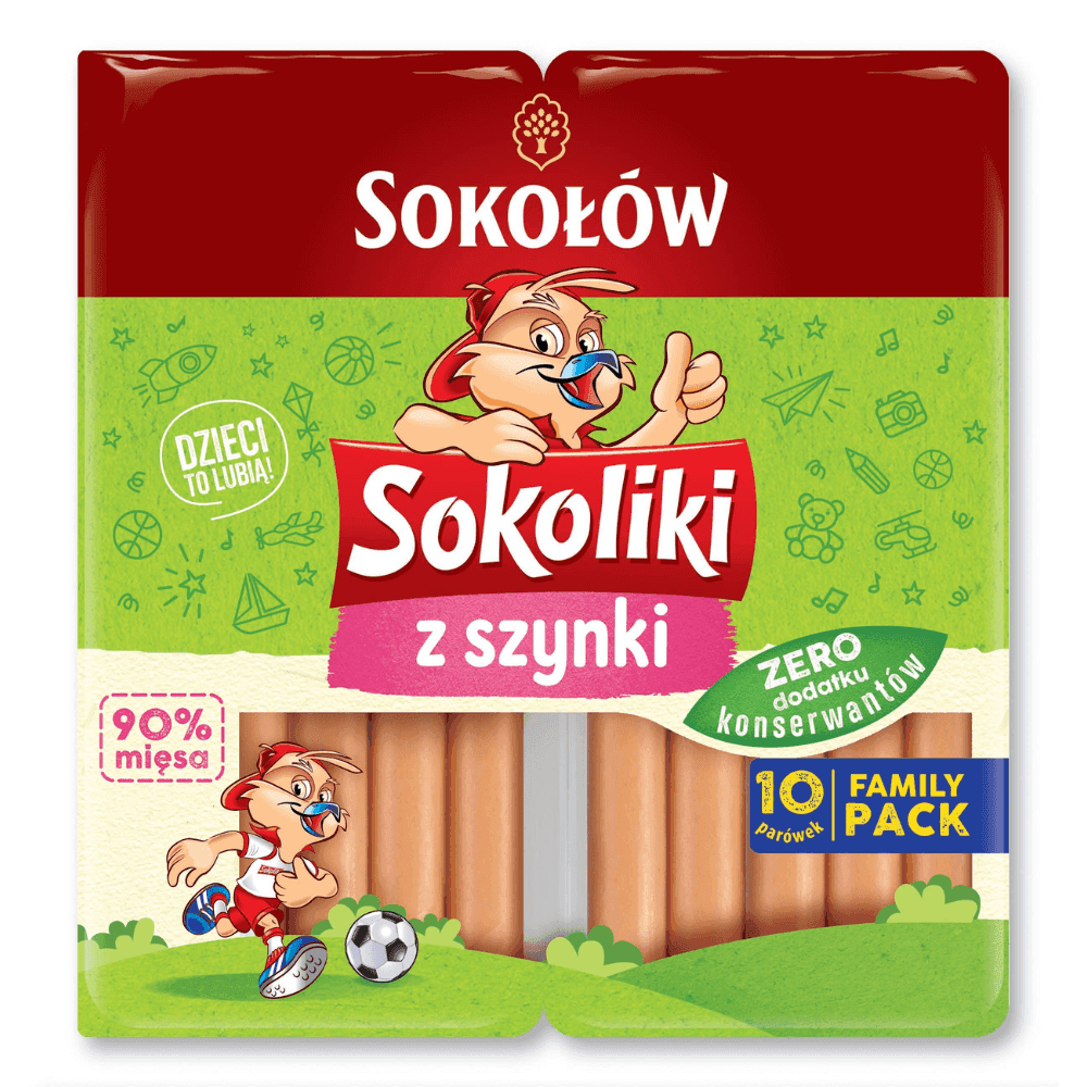 SOKOŁÓW SOKOLIKI Paróweczki z szynki (2x130 g) 260 g