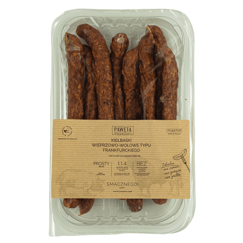 PAWĘTA Kiełbaski wieprzowo-wołowe typu frankfurckiego 250 g