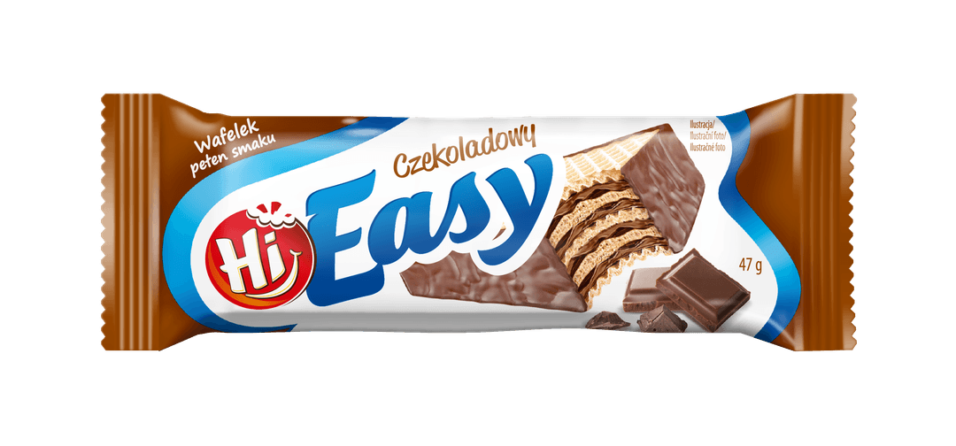 HI EASY Wafelki czekoladowe 47 g